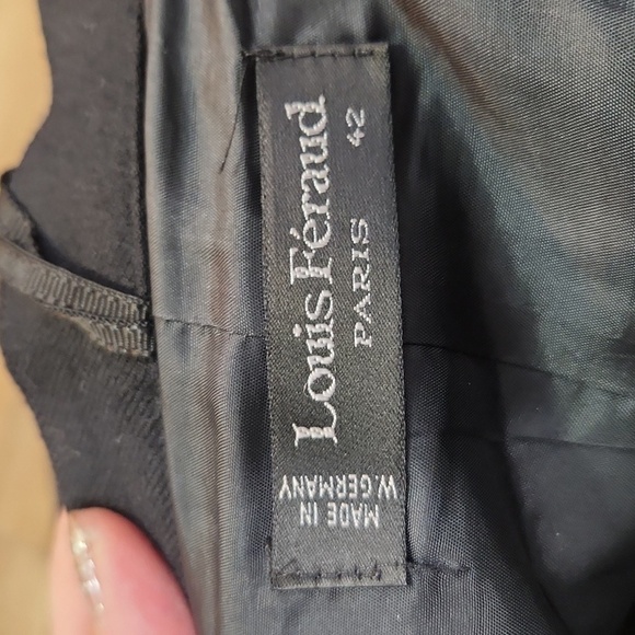 Vintage Louis Feraud black wool skirt size 42 luxury high end quality product - Picture 5 of 8